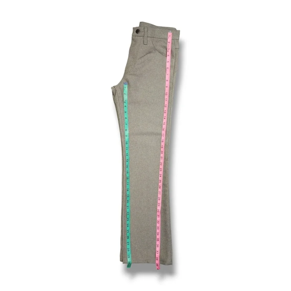 Vintage Wrangler‎ Western Heathered Tan 100% Polyester Pants Men's 29x30 82HT